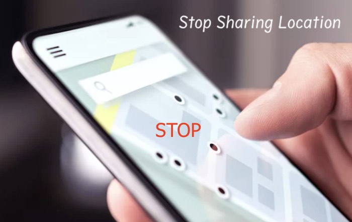 how to stop sharing location on iphone